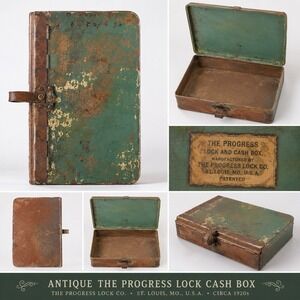 Antique 1920s Cash Box Or Fare Collection Box, Collectible Unique